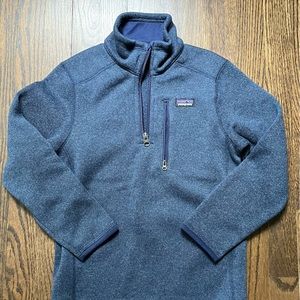 Blue kids Patagonia fleece jacket. Like new worn 2-3x Small (7-8)